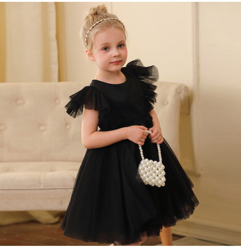 Children's Tulle Dress with Flying Sleeves