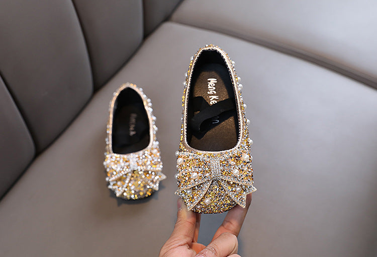 Girls Bow Sparkle Shoes – Charmy