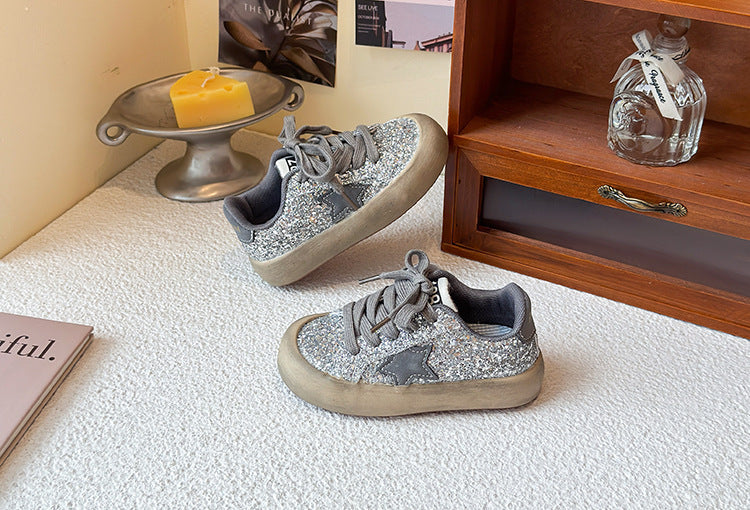Children's Sneakers with Sparkling Star Design