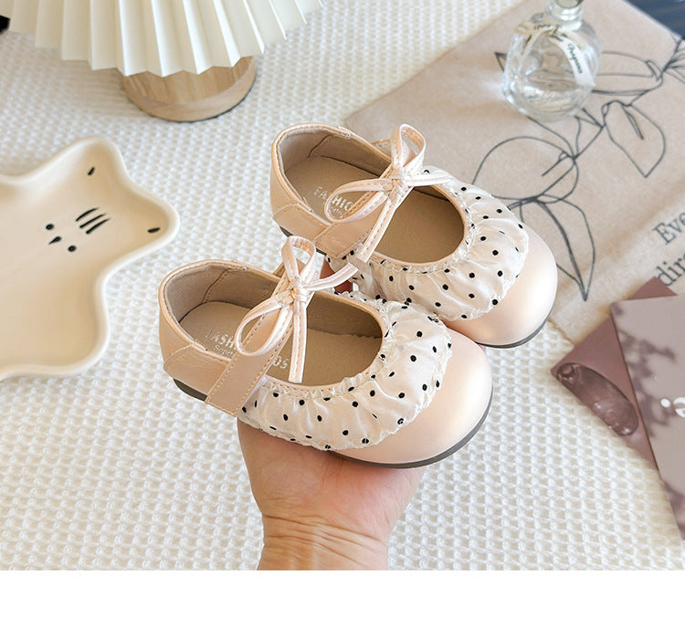 Children's Polka Dot Shoe with Bow