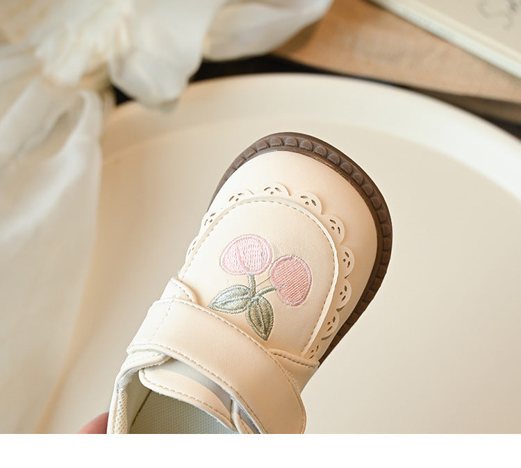Children's Cherry-Print Velcro Shoes