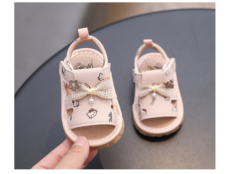 Children's Kitten Bow Sandal
