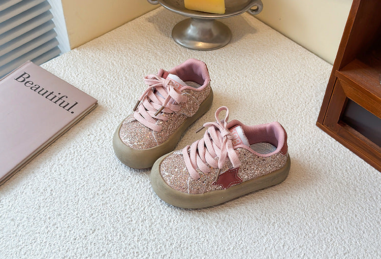 Children's Sneakers with Sparkling Star Design
