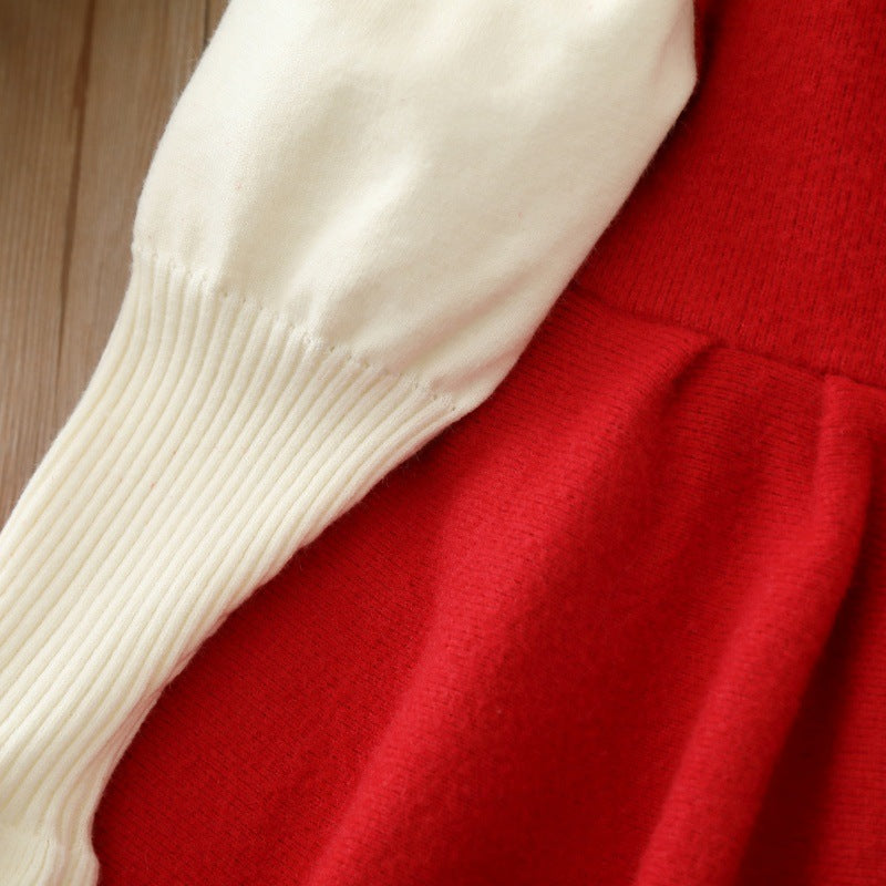 Children's Winter Dress with Bows