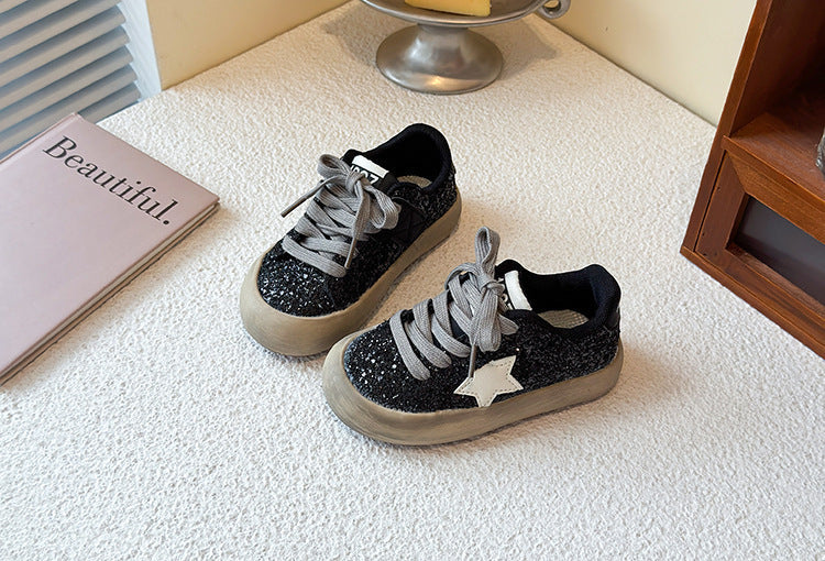 Children's Sneakers with Sparkling Star Design