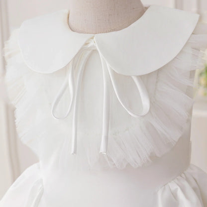 White Children's Dress with Collar