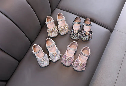 Girls Bow Sparkle Shoes – Charmy