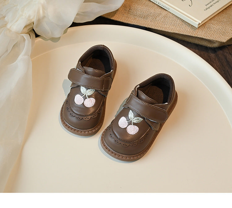 Children's Cherry-Print Velcro Shoes