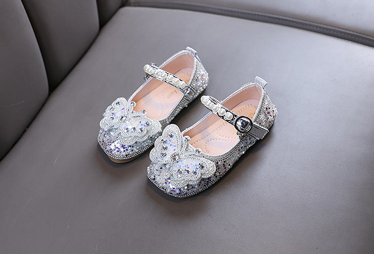 Girls Butterfly Rhinestone Shoes – Charmy