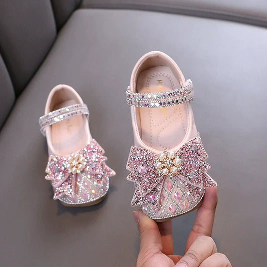 Girls Bow Sparkle Shoes – Charmy