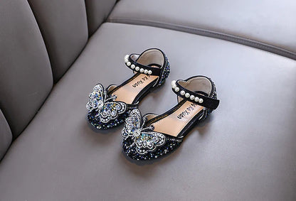 Girls Butterfly Rhinestone Shoes – Charmy