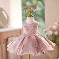 TulleLuce Vestido Infantil Rosa com Laços