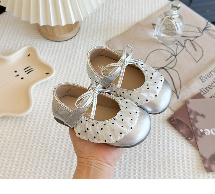 Children's Polka Dot Shoe with Bow