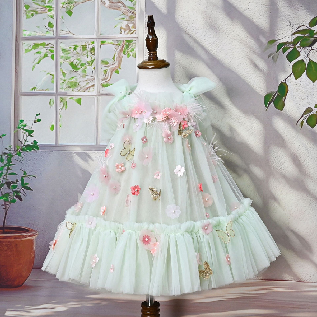 Children's Flower Tulle Dress