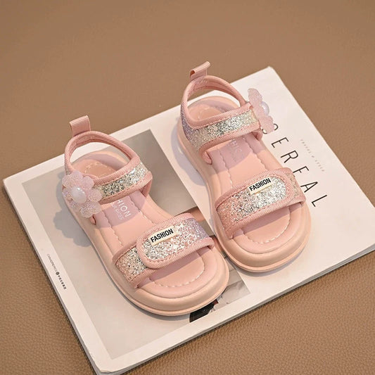 Girls Floral Sparkle Sandals – Charmy