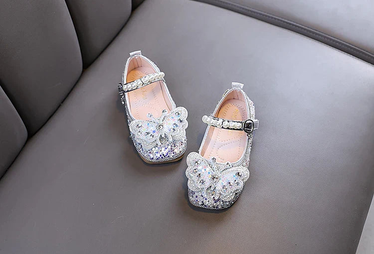 Girls Butterfly Rhinestone Shoes – Charmy