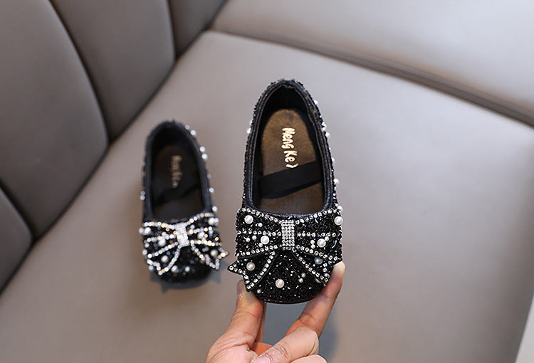 Girls Bow Sparkle Shoes – Charmy