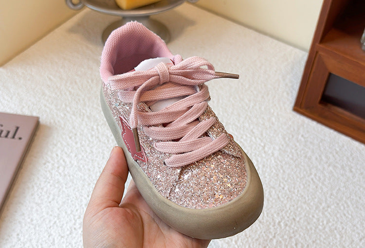 Children's Sneakers with Sparkling Star Design