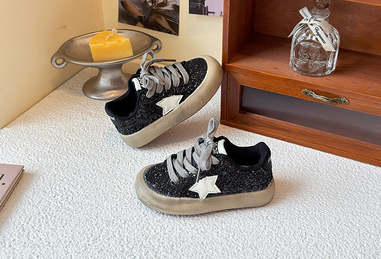 Children's Sneakers with Sparkling Star Design