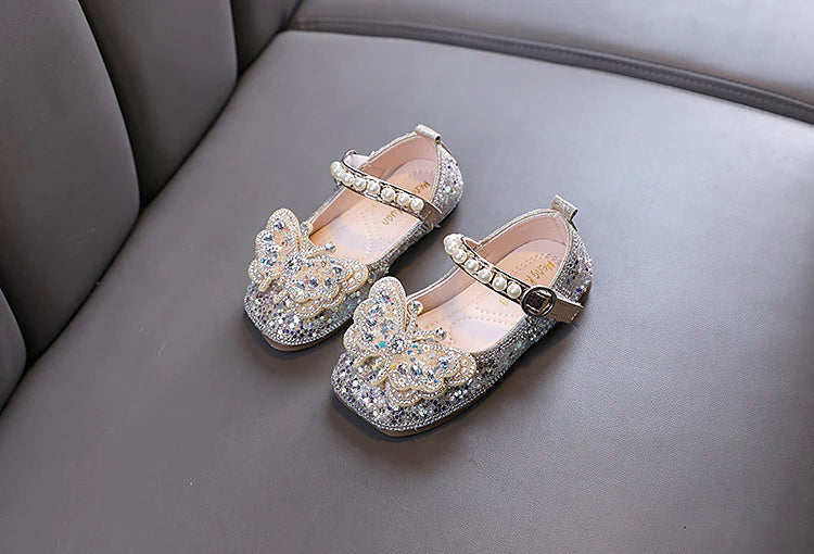 Girls Butterfly Rhinestone Shoes – Charmy