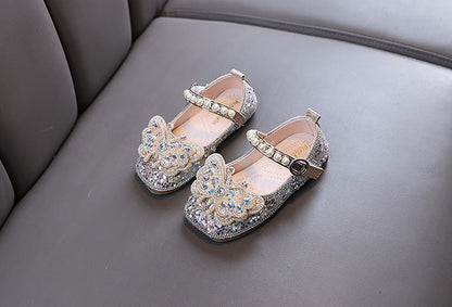 Girls Butterfly Rhinestone Shoes – Charmy