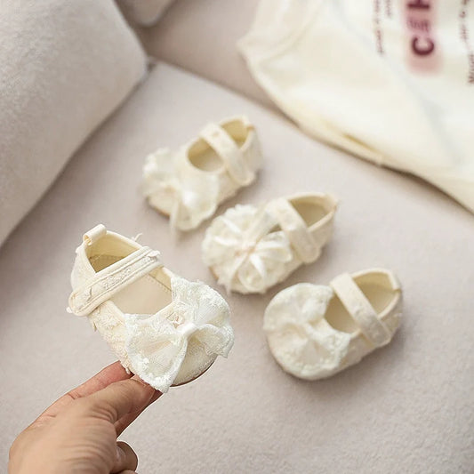 Girls' Shoes with Lace Bow