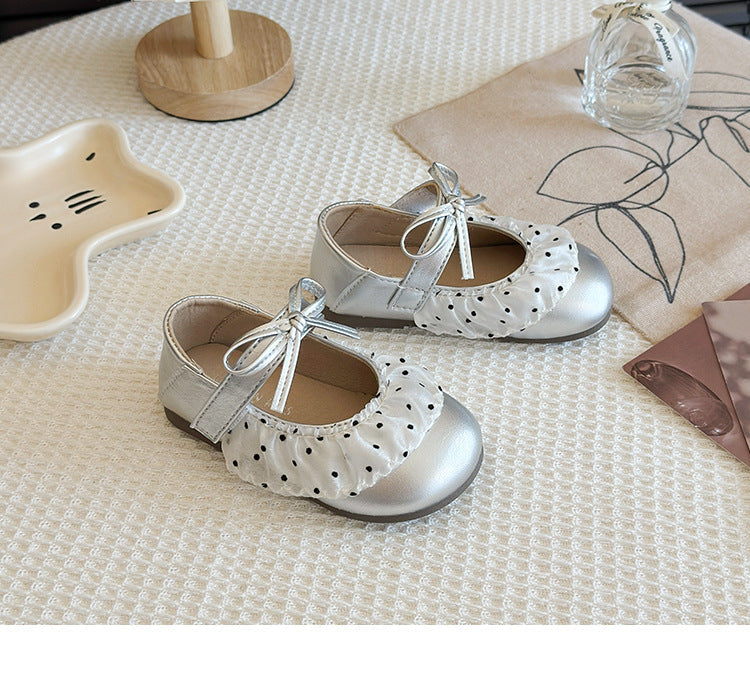 Children's Polka Dot Shoe with Bow