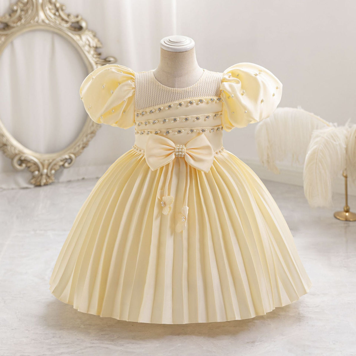Puffy Pearl Party Dress