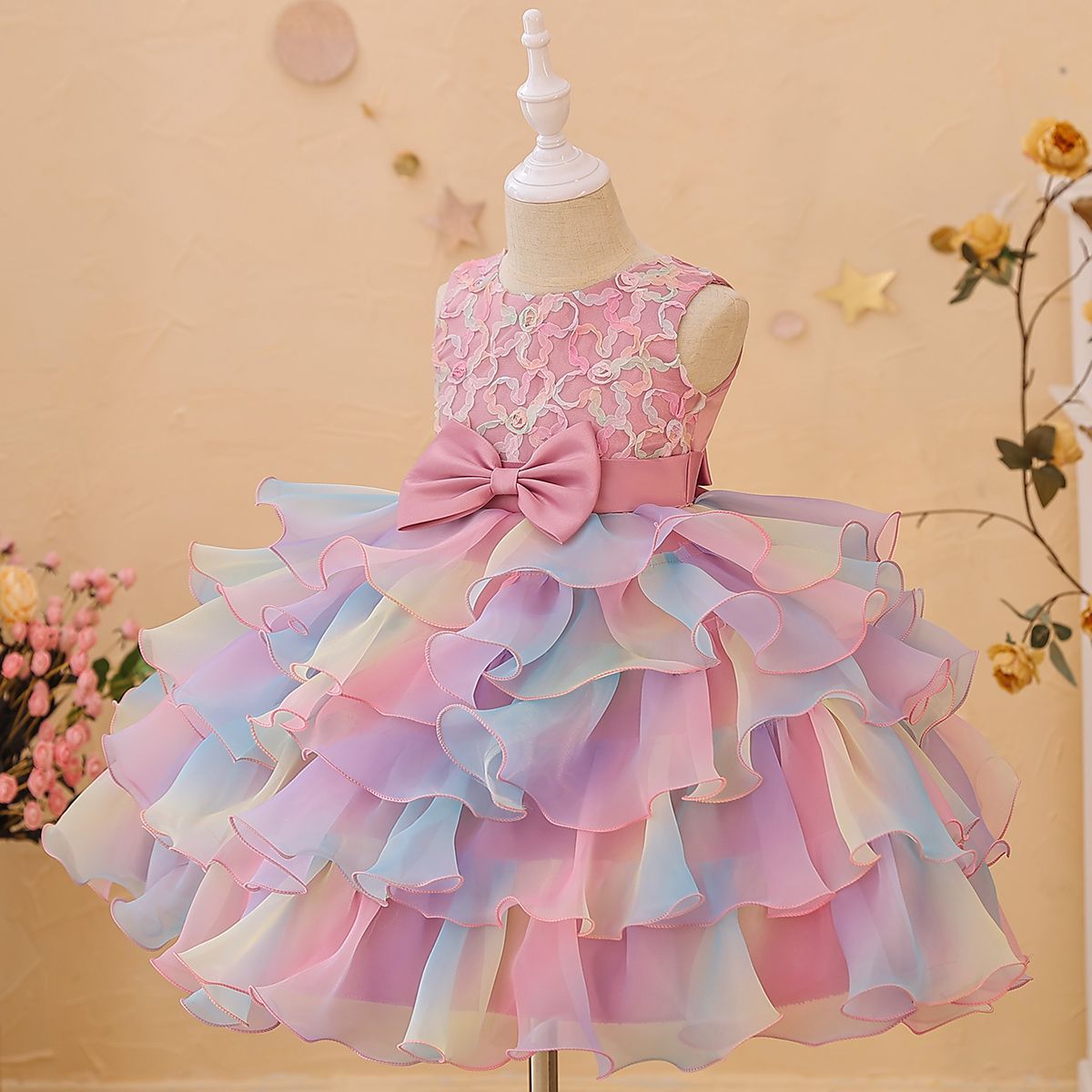 Children's Layered Dress in Colors