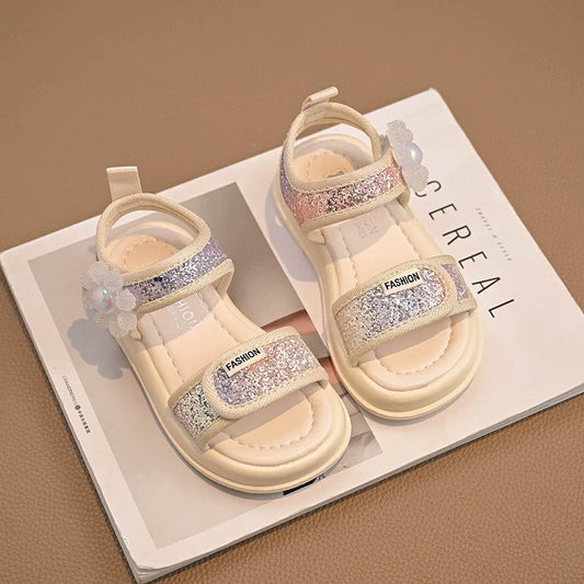 Girls Floral Sparkle Sandals – Charmy