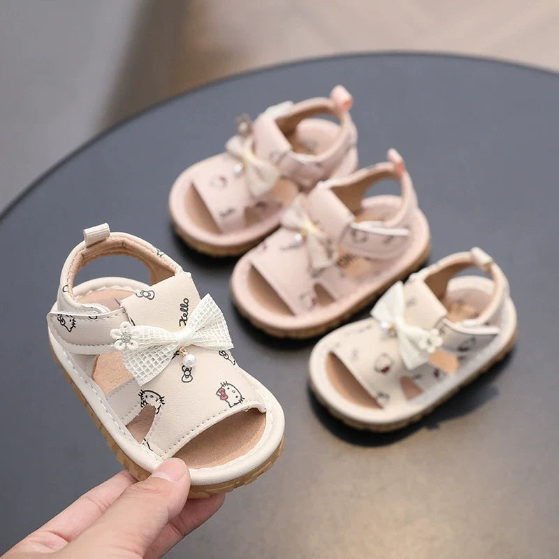 Children's Kitten Bow Sandal