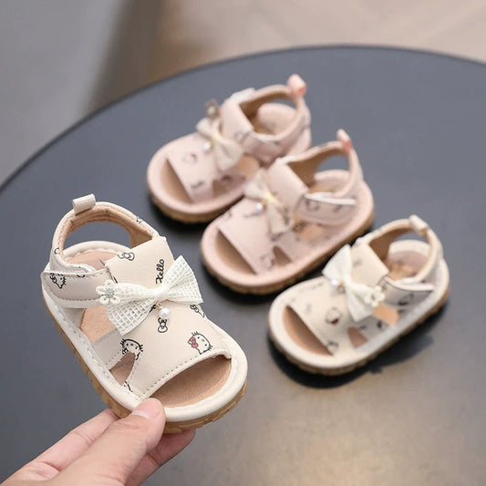 Children's Kitten Bow Sandal