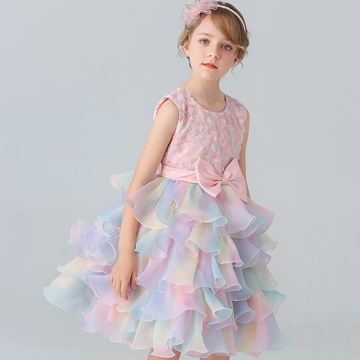 Children's Layered Dress in Colors