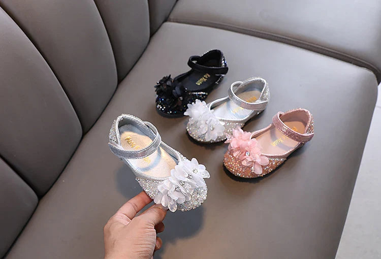 Girls Floral Sparkle Shoes – Charmy