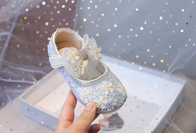 Girls Floral Sparkle Shoes – Charmy