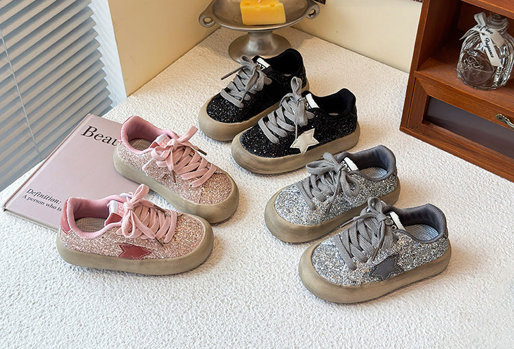 Children's Sneakers with Sparkling Star Design