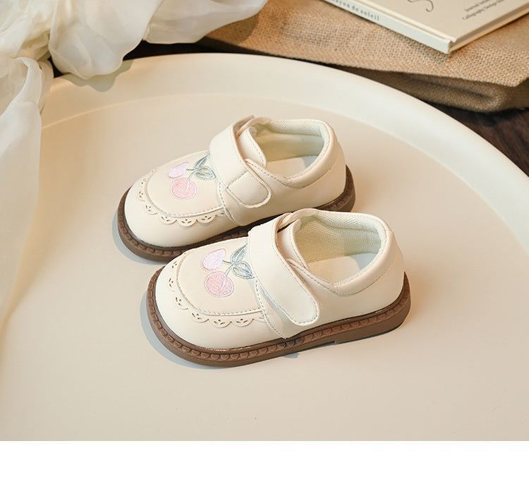 Children's Cherry-Print Velcro Shoes