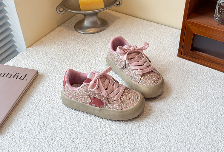 Children's Sneakers with Sparkling Star Design
