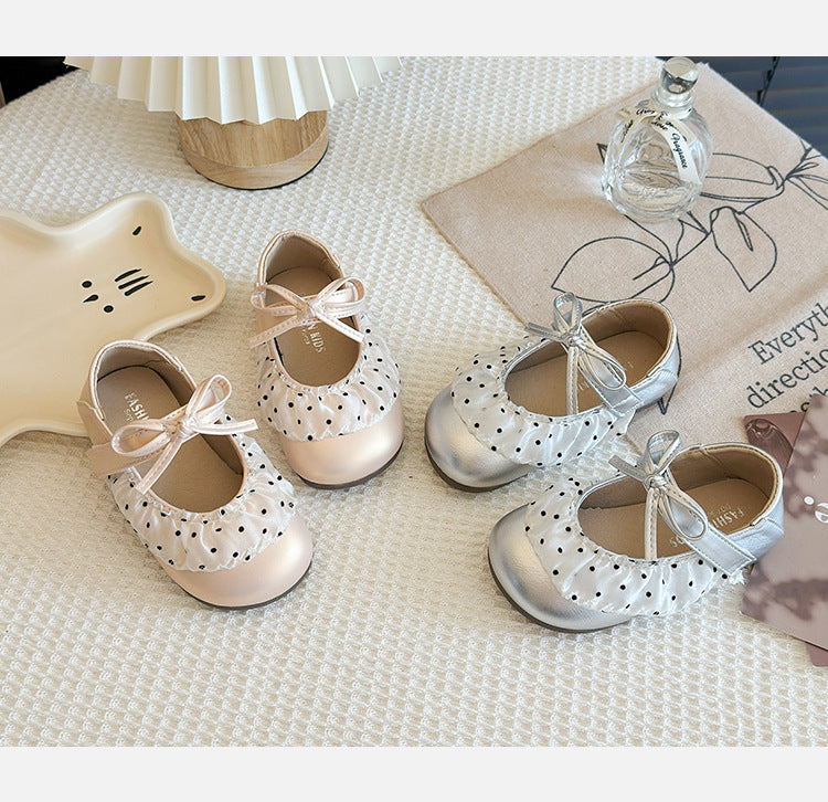 Children's Polka Dot Shoe with Bow