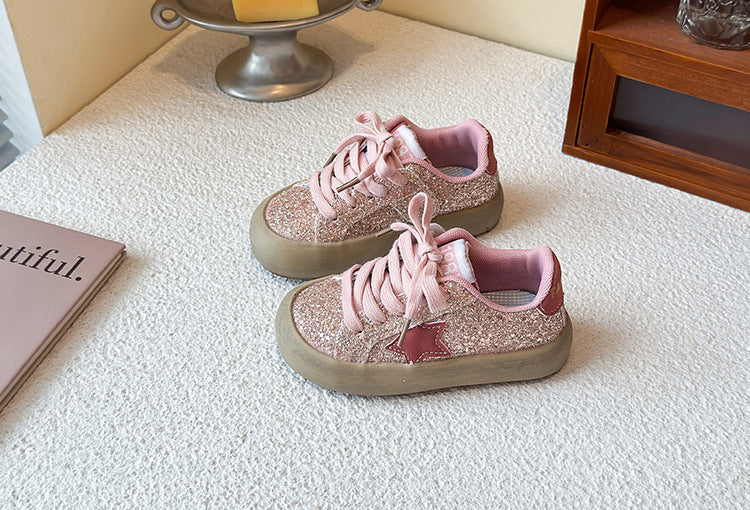 Children's Sneakers with Sparkling Star Design