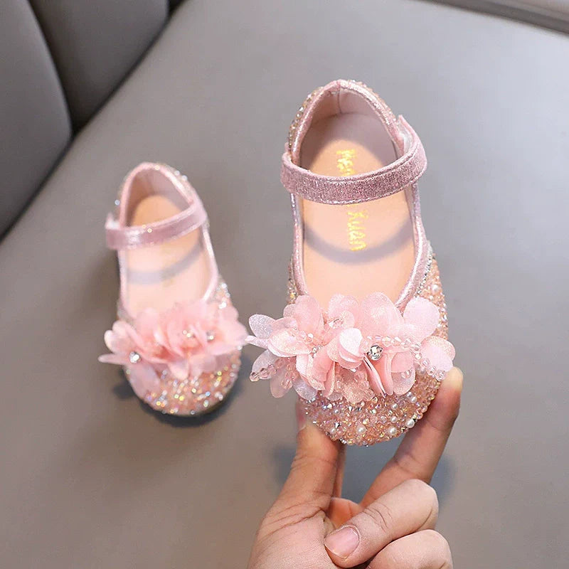 Girls Floral Sparkle Shoes – Charmy