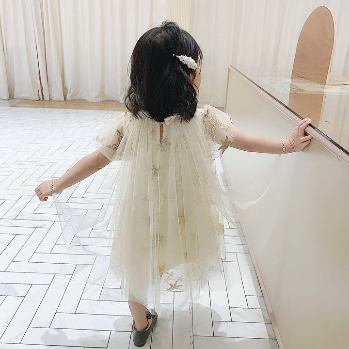 Children's Dress with Tulle Stars