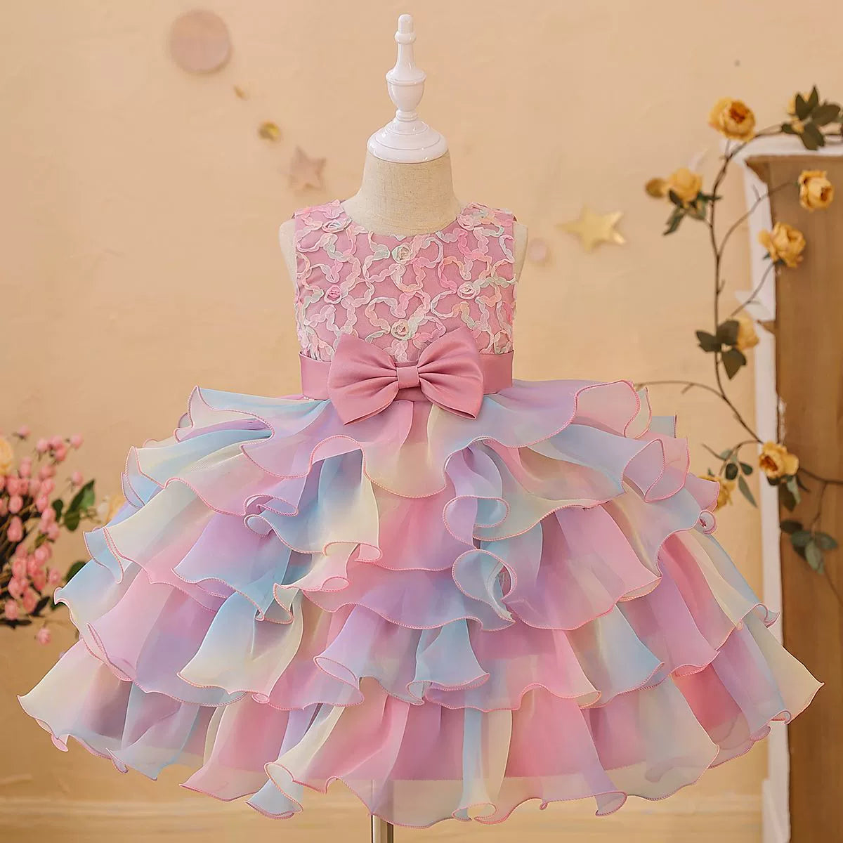 Children's Layered Dress in Colors
