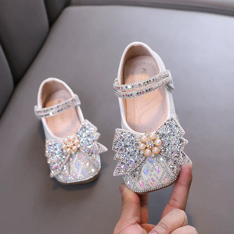 Girls Bow Sparkle Shoes – Charmy
