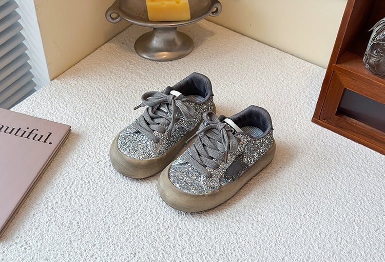 Children's Sneakers with Sparkling Star Design
