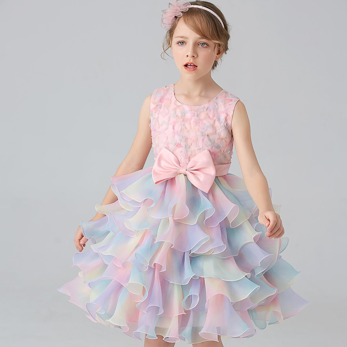 Children's Layered Dress in Colors