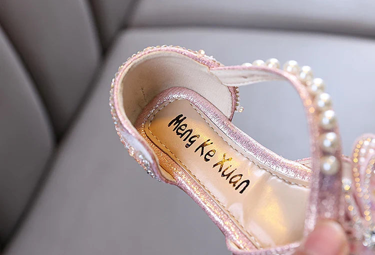 Girls Butterfly Rhinestone Shoes – Charmy