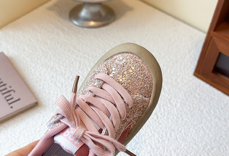 Children's Sneakers with Sparkling Star Design
