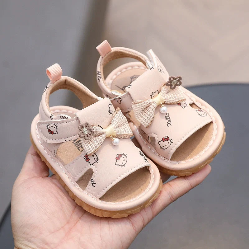 Children's Kitten Bow Sandal
