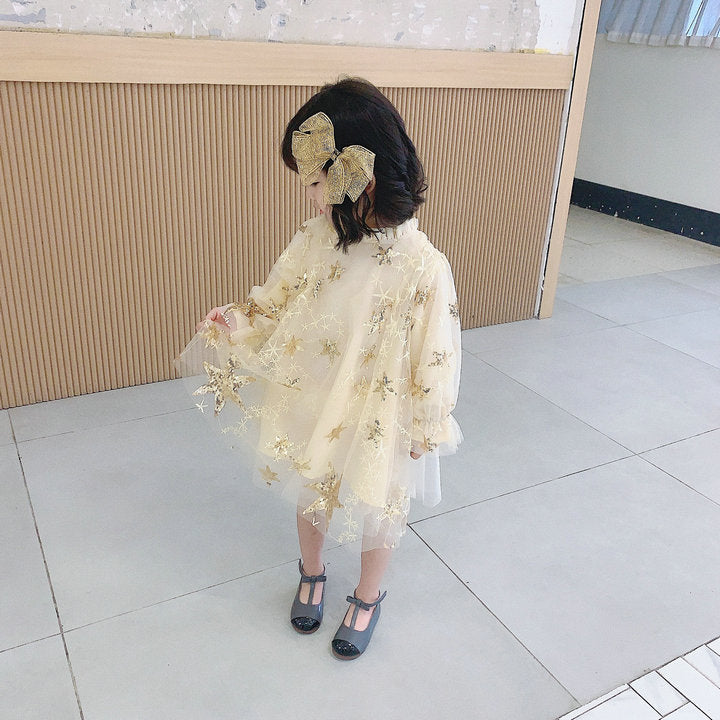Children's Dress with Tulle Stars